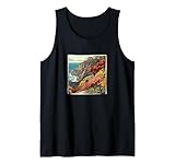 Cliffside With Shrubs Vintage Landscape Merch