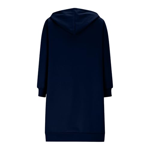 Long Zip Up Hoodies For Women Fleece Zippered Casual Jacket Fall Tunic Coats Oversized Hooded Sweatshirt With Pockets3