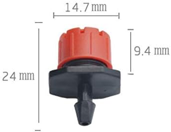 Miniatura 2 de 50 goteros de riego ajustables con emisores de 1/4 de pulgada, sistema de riego por goteo para huertos, macizos de flores, césped, jardines de