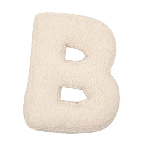 Milageto Almohada Decorativa de Felpa con Letras, cojín con Letras en inglés, cojín con Letras para abrazar en la Sala de Estar, B