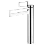 BiaoTeng Grifo para Lavabo de Baño Alto Monomando Frío y Caliente Grifos para...