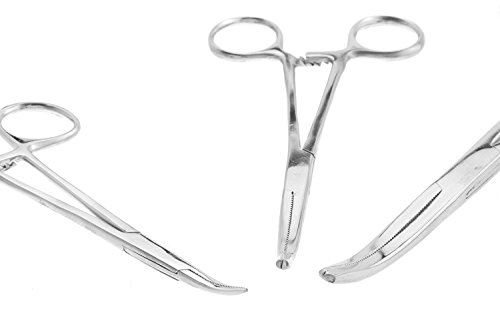 Ultimate Hemostat Set, 6 Piece Ideal for hobby tools, electronics, fishing and taxidermy
