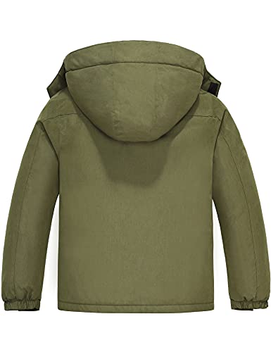 Zshow Boys' Skiing Jacket Waterproof Snowboard Jackets Warm Winter Coat (Green,10-12) #TOP1