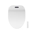 Extended Smart Bidet Toilet Seat Remote Control Version - LCD Temperature Display Heated Seat & Warm Water Wash | 4 Cleaning Modes + Auto Lift | Night Light & Child-Safe,long>49cm