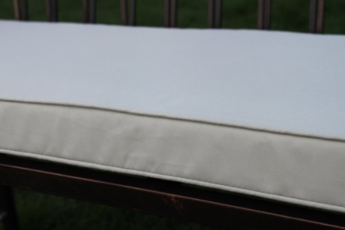 Metall-Gartenbank mit Blumenmuster-Einsatz INKLUSIVE AUFLAGE im Wert von 34,99 (beim Kauf bei Olive Grove). (Beige) - 4