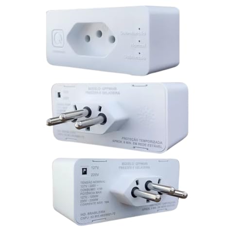 Protetor Plug Plus Freezer e Galadeira com Timer 8 Minutos Proteção contra Raios, Surtos Elétricos