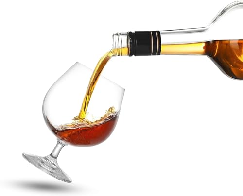 Image of Brandy Classic Wine Glasses Perfect for Parties, Gifts, Housewarming, Weddings, Aniversary Lead Free | Shatter Resistant 350 ml Wine Glass Set of 6 (Balloon Glass.. /, 6)