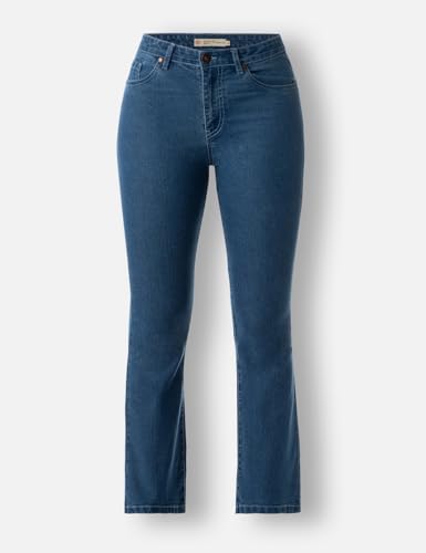 Image of INKD Women's Flared Bootcut Jeans - High-Rise | Enzyme Wash | Classic 5 Pocket Styling | Jeans for Women (Available in Plus Sizes)