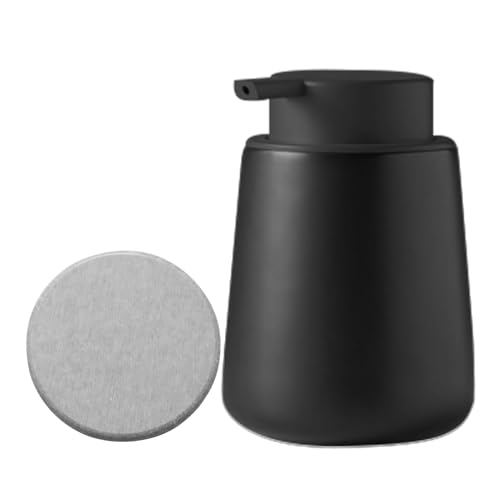 Dispenser di sapone, dispenser per sapone liquido, 400 ml, nero opaco, dispenser per sapone da cucina, dispenser per sapone liquido, dispenser adatto per sapone per mani, shampoo, gel doccia,