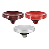 PATIKIL Camera Shutter Button, 3 Pack Soft Shutter Release Button Pure Copper Camera Button Concave Suitable for Nikon for Fujifilm for Leica DSLR/SLR Camera, Dark Red Silver Red