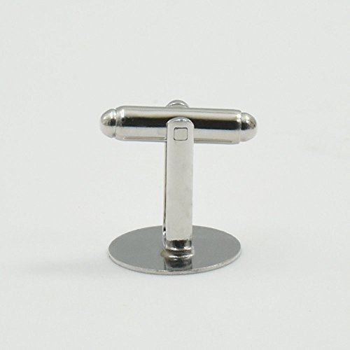 100 unidades de 15 mm de latón chapado en blanco en níquel en blanco Cover