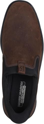 Skechers - Mens Mark Nason: Casual Glide Cell - Baxter Slip On Shoes, Color Red/Brown, Size: 8 M US2