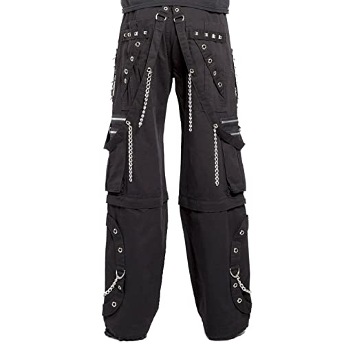 Men's Electro Bondage Rave Gothic Cyber Chain Goth Jeans Punk Rock Pants/Emo2