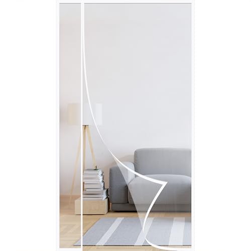 Zanzariera Magnetica Porta 145x215cm Tenda Zanzariera Porta Apertura a Sinistra o destra Anti Zanzare Insetti per Finestre Balcone Soggiorno Bianco
