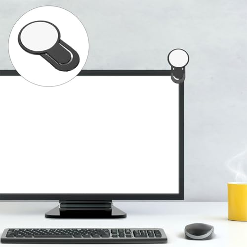 YARNOW コンピュータミラー ノートパソコンのバックミラー プラ製 軽量調整簡単 オフィスやワークスペースに最適なクリップオンミラー [2]