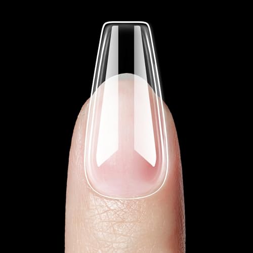 Beetles Gel Polish BT-FN093CA Beetles Gel Nail Kit Easy Nail Extension Set With 500Pcs Medium Coffin Shaped Tips 5 In 1 Nail Glue Base Gel And Innovative Led Lamp Easy Funny Diy Nail Tips Art Decoration At Home Gift thumb #7