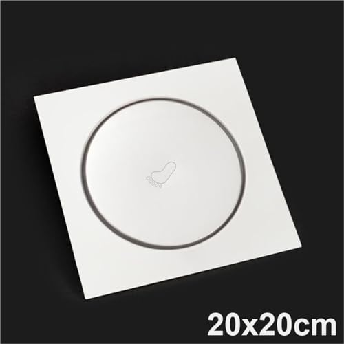 Drain de sol de douche de luxe 20x20cm en acier inoxydable brossé - 3