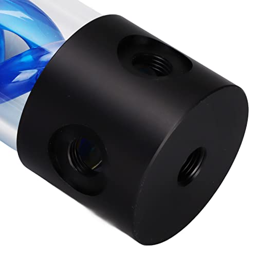 Water Cooling Reservoir 200mm, PC Water Cooling Tank Kit with G1/4in Thread, 50mm Diameter Acrylic Tube, 4 - Port Open Design for Custom Liquid Cooling Loop - imagen 6