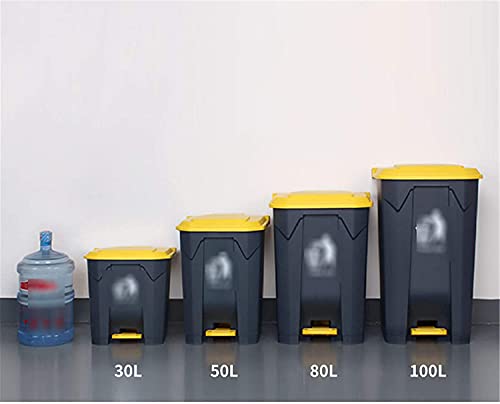 Oitto Trash Can Home Bedroom Multifunctional Trash Can, Thick And Durable Plastic Trash Can Hotel Clinic Park Pedal Type Trash Can 15-60L (Color : A, Size : 40L) #TOP5