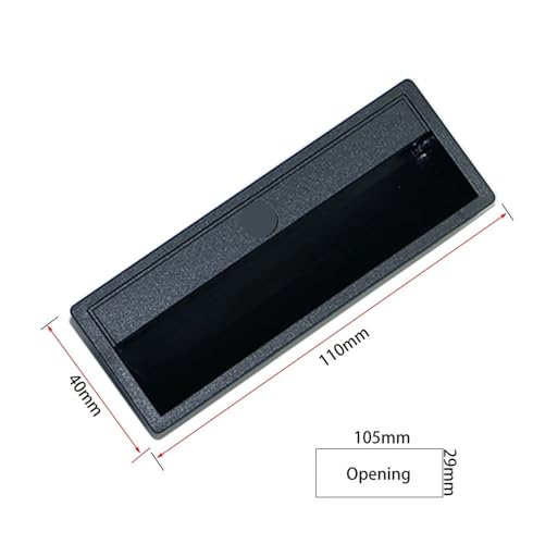 Poignée encastrée en plastique ABS noir mat rigide LS101 - 3