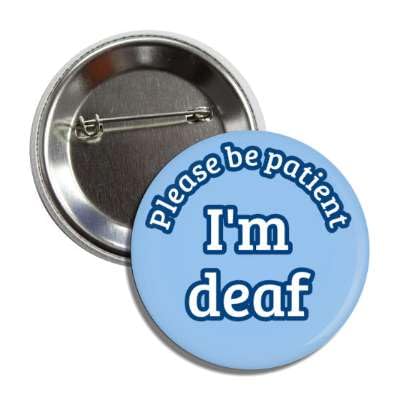 Lunch Money I AM DEAF Pin - Blue - Deaf Awareness - Metal Pin