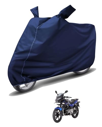 Image of Auto Hub Waterproof Bike Cover Compatible with Bajaj Pulsar 220 F Dustproof, UV Protection Two Wheeler Bike Pulsar 220 Cover - Blue