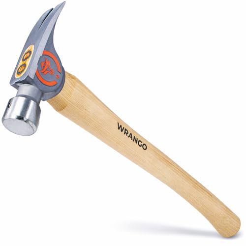 Wrango Tools - 14oz Titanium Framing Hammer - Lightens Your Toolbelt - 45% Lighter Than Steel - 17' Hickory Handle for Framing & Carpentry - Lifetime Warranty - 5% Donated To Help Farmers