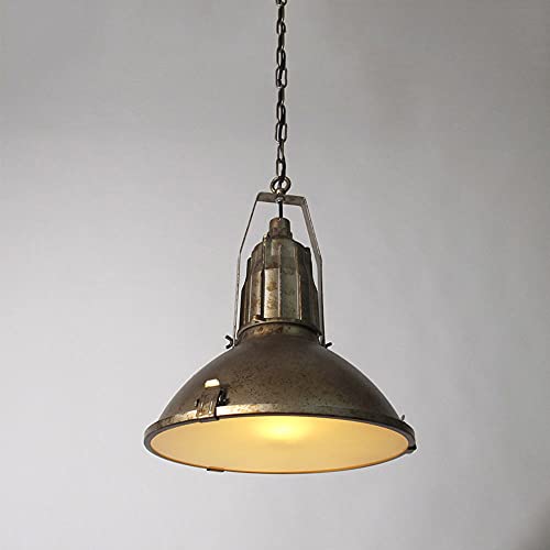 Lustre suspendu semi-encastré en métal doré vieilli et verre premium