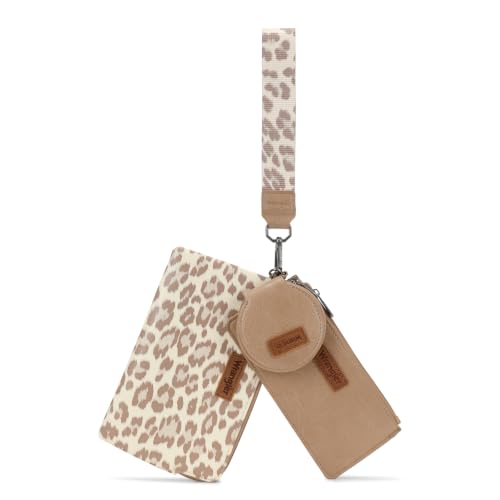 Image of Montana West X Wrangler Keychain Wallets for Women Dual Pouch Wristlet