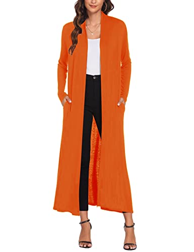 Image of Bluetime Women Floor Length Open Front Cardigan