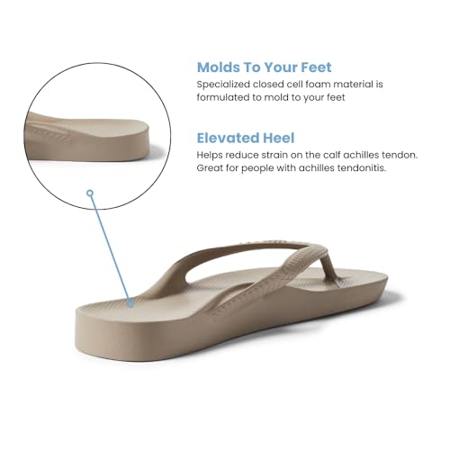Image of Archies Arch Support Flip Flops for Men & Women - Orthotic Sandals for Plantar Fasciitis Relief - Lightweight, Cushioning, Shock-Absorbing Thong Sandals for Walking, Foot Pain & All-Day Comfort