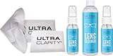 ULTRA CLARITY Powered by Nano Magic | Lens Cleaner 10oz Value Pack | 2 2oz Sprays, 6oz Refill, 2 Microfiber Cloths | Ideal for Coated Glasses Sunglasses Goggles Glass Smart Phone Lenses Streak-Free