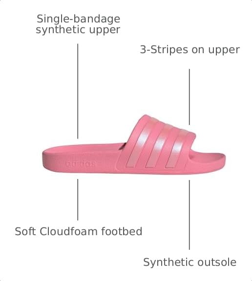 Image of adidas Womens Adilette Aqua Slides Casual Sandals Casual - Blue
