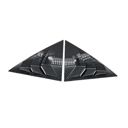 Persiennes de vitre latérale arrière de voiture look carbone pour rassemblements