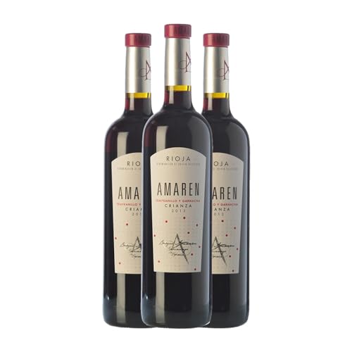 Amaren Rioja Crianza 75 cl Vino tinto (Caja de 3 Botellas de 75 cl)