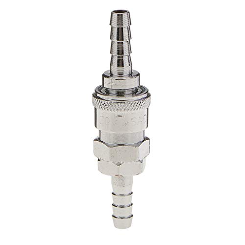 Image of Pneumatic Quick Connector PH20 + SH20 1 /4 BSP Aluminium Air Line Hose Quick Fittings Coupler (Silver)