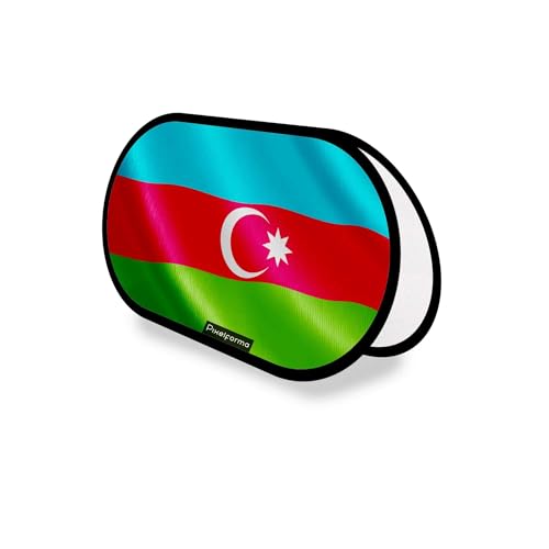 Drapeau Azerbaïdjan Ovale Résistant 70x120cm pour Structure Pub