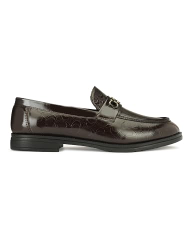 Image of Inklenzo Men's Loafer Black Faux Leather Wedding Slip-On Block Heel Fashion Casual Shoes
