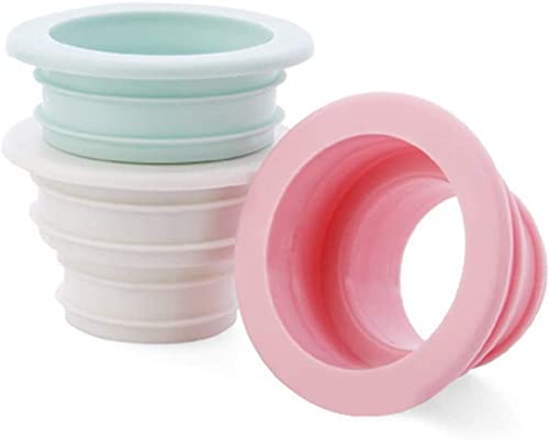 KPNG Drain Pipe Seal Hose Silicone Plug, Kitchen Pipe Deodorant Sewer Seal Ring Washing Machine Drain Multipurpose Pipe Connector for Floor Drain Basin Bathroom Kitchen Sink Laundry Room (2,Black)