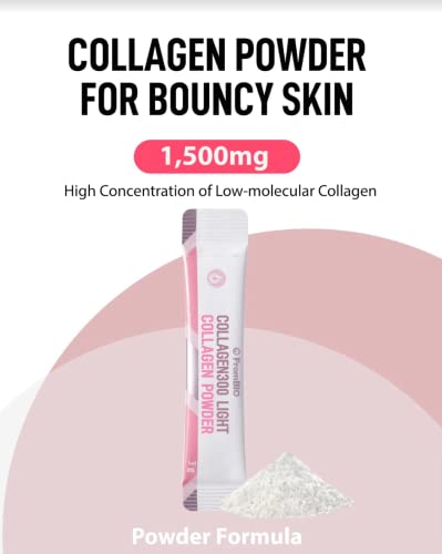 Frombio For Bright Skin, Collagen 300 Light, Low Molecular Weight Fish Collagen Peptides 300D 1,500Mg (28 Packets) #TOP1