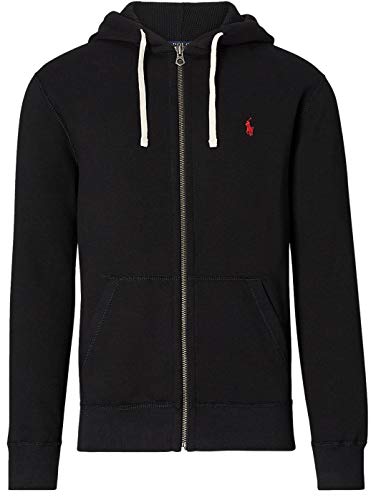 Image of Polo Ralph Lauren Classic Full-Zip Fleece Hooded Sweatshirt - M - Black