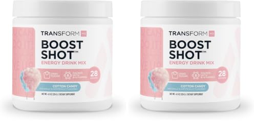 Image of TransformHQ Energy & Focus Powder (Cotton Candy) 28 Servings, Gluten-Free (Pack of 2)