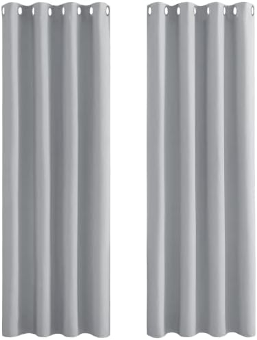 PONY DANCE Thermische Blackout Gordijnen Curtains - Raamdecoratie Gordijn met Oogjes Isolatie Lichtdoorlatend Geluiddicht Stof voor Slaapkamer, B 140 X H 175 cm, Zand, 1 Stuk