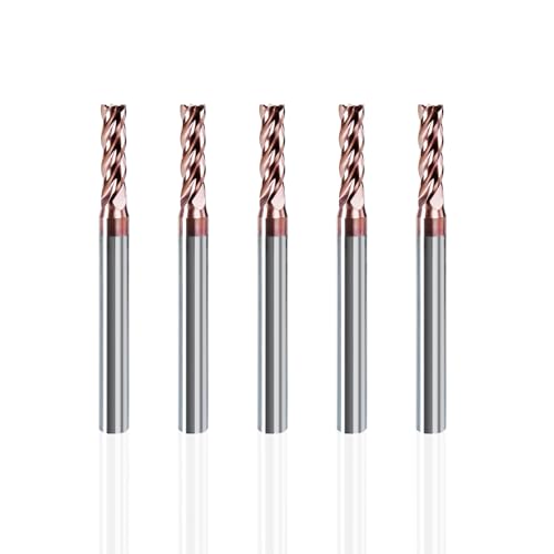 NZ 4 Flute 5/32" Square End Mill Set with TiSiN Coating, 5pcs