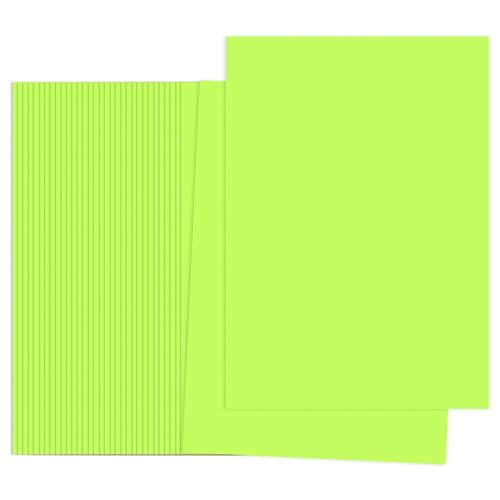 Papel de copia de doble cara A4 de 70gsm en color verde fluorescente