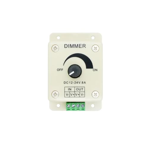Regulador LED Giratorio sin Parpadeo Panel Vidrio Atenuador Tira 5050 3528 6