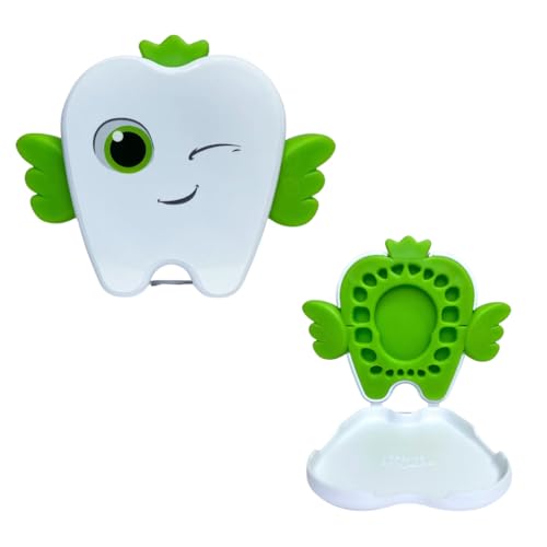 Porta Dente Infantil Verde com App Educativo Fada do Dente