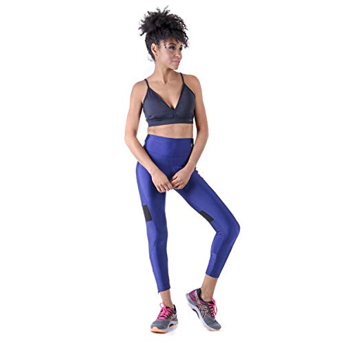 Calça Legging Cintura alta Open Sea Cor:Azul Escuro;Tamanho:G;Gênero:Mulher