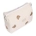 RhiVrillion Wickeltasche Organizer, Windeltasche f&uuml;r Unterwegs - Kleine & Waschbare Mini-Tasche mit Rei&szlig;verschluss f&uuml;r Windeln, Feuchtt&uuml;cher & Spielzeug, Bestickter B&auml;r Druck