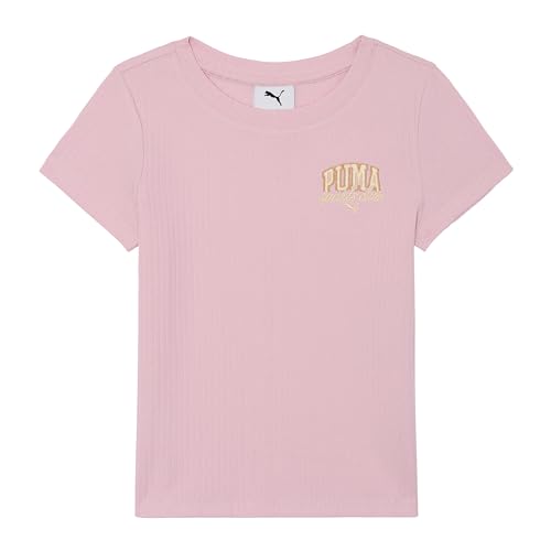 Image of PUMA girls Short Sleeve T-shirt, Fashion Prints & Colors, Soft and Comfortable